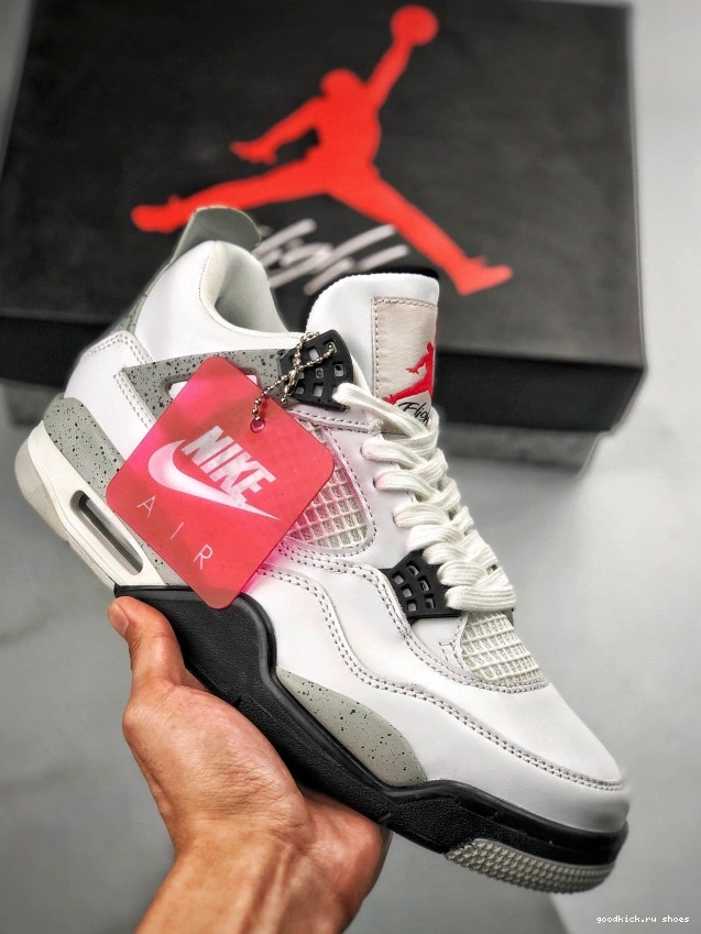 Cheap Cement OG Jordan White 840606-192 (nike) Air 4 0718